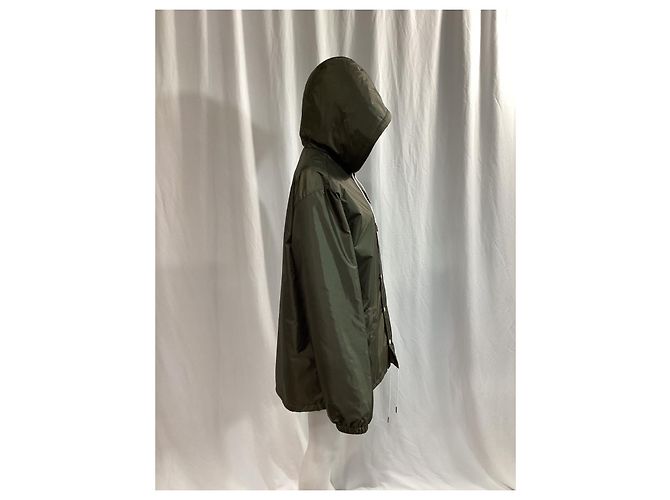 Edge Céline Veste à capuche avec logo Celine en polyamide vert - vue 9