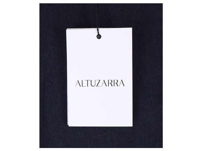 Altuzarra Midi-Bleistiftrock mit seitlichem Schlitz aus marineblauer Wolle - Ansicht 10