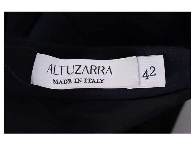 Altuzarra Midi-Bleistiftrock mit seitlichem Schlitz aus marineblauer Wolle - Ansicht 11