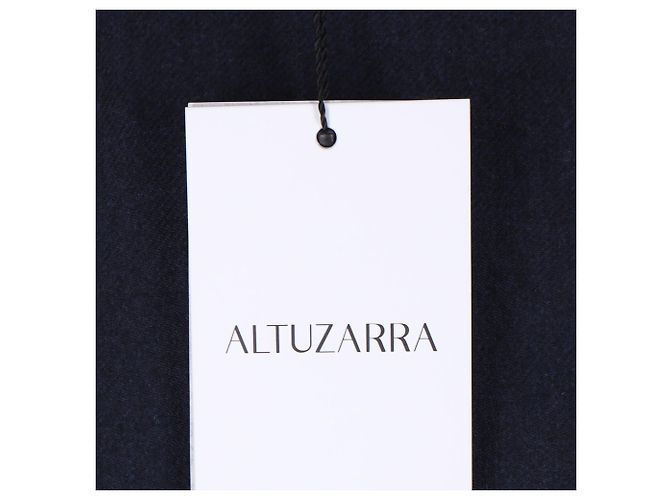 Altuzarra Midi-Bleistiftrock mit seitlichem Schlitz aus marineblauer Wolle - Ansicht 4