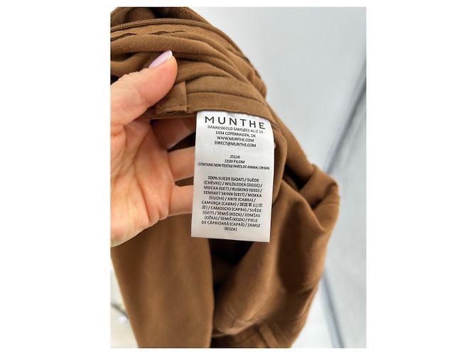 Autre Marque Vestido MUNTHE T.FR 34 de ante Camello - vista 7