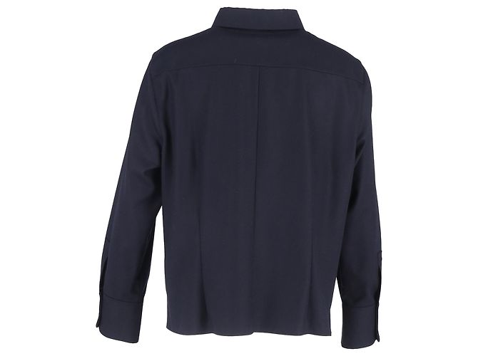 Camicia a maniche lunghe Akris in lana nera Nero - vista 3