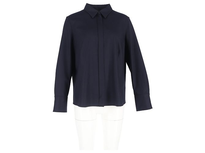 Camicia a maniche lunghe Akris in lana nera Nero - vista 4