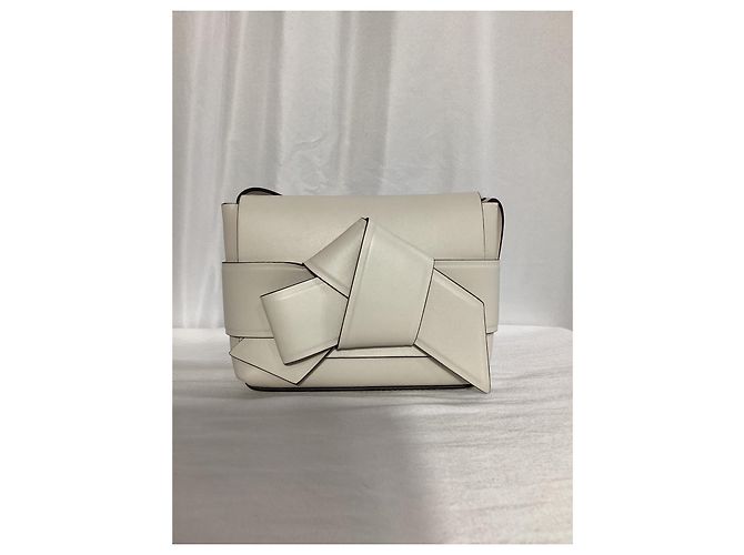 Acne Studios Musubi Knot-Embellished Shoulder Bag In White Leather - view 10