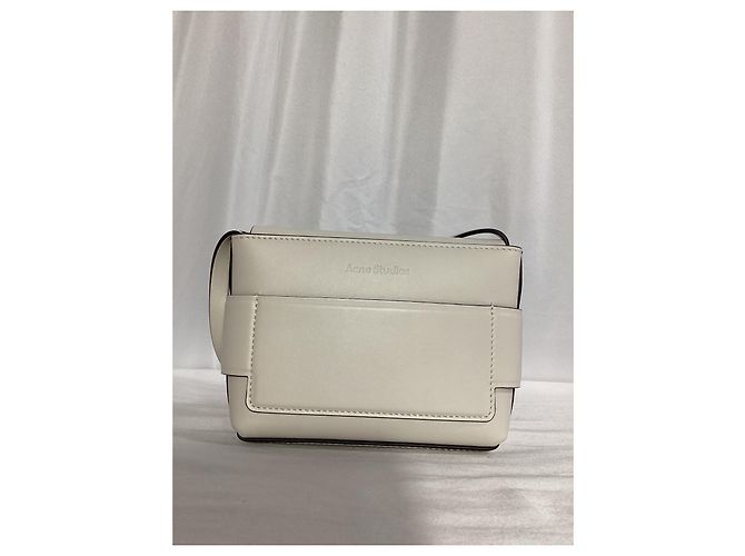 Acne Studios Musubi Knot-Embellished Shoulder Bag In White Leather - view 11