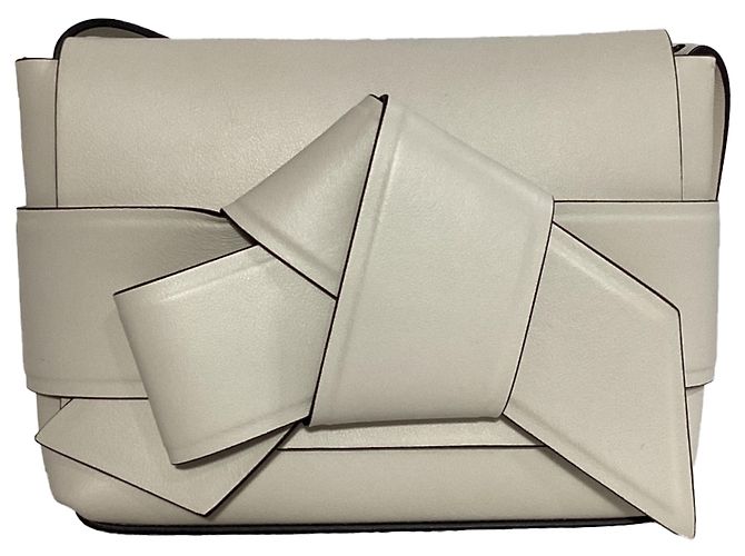 Acne Studios Musubi Knot-Embellished Shoulder Bag In White Leather - view 2