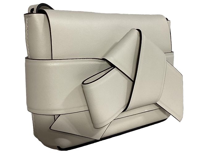Acne Studios Musubi Knot-Embellished Shoulder Bag In White Leather - view 4
