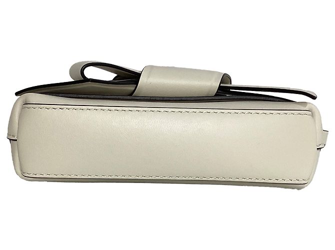 Acne Studios Musubi Knot-Embellished Shoulder Bag In White Leather - view 5