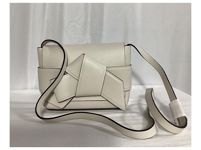 Acne Studios Musubi Knot-Embellished Shoulder Bag In White Leather - view 9