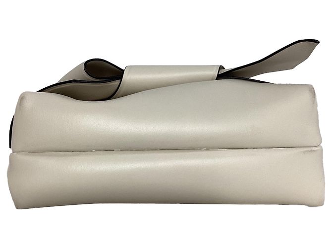 Acne Studios Musubi Knot-Embellished Shoulder Bag In White Leather - view 3