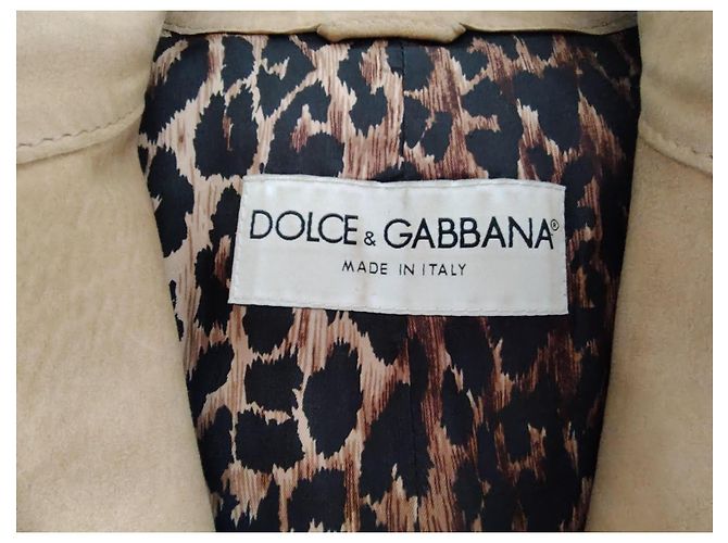 DOLCE & GABBANA Wildlederjacke. Beige - Ansicht 2