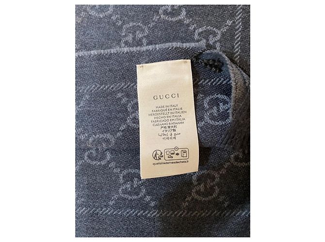 Écharpe Gucci réversible noir - vue 8