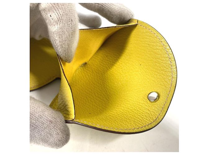 Hermès Hermes Loop Geldbörse Gelb - Ansicht 9
