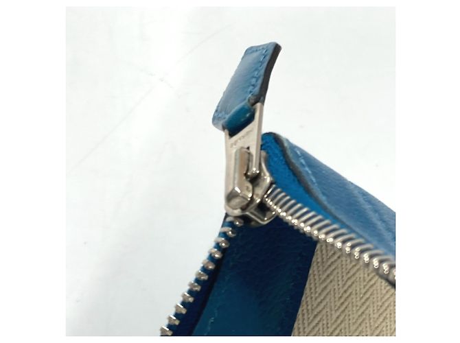 Hermès Borsa clutch in pelle blu Hermes - vista 14