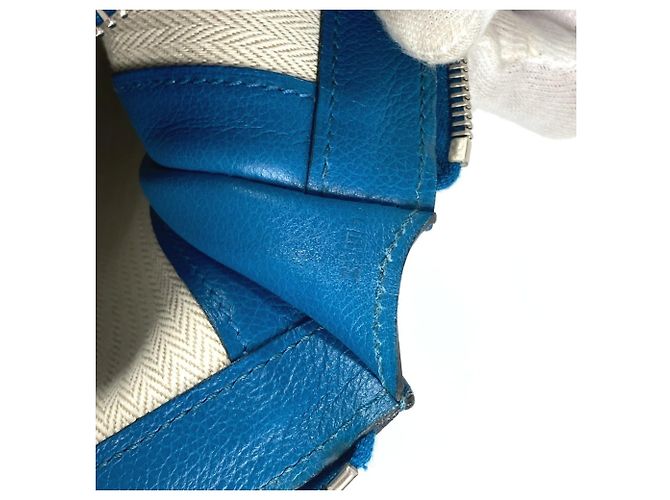 Hermès Borsa clutch in pelle blu Hermes - vista 15