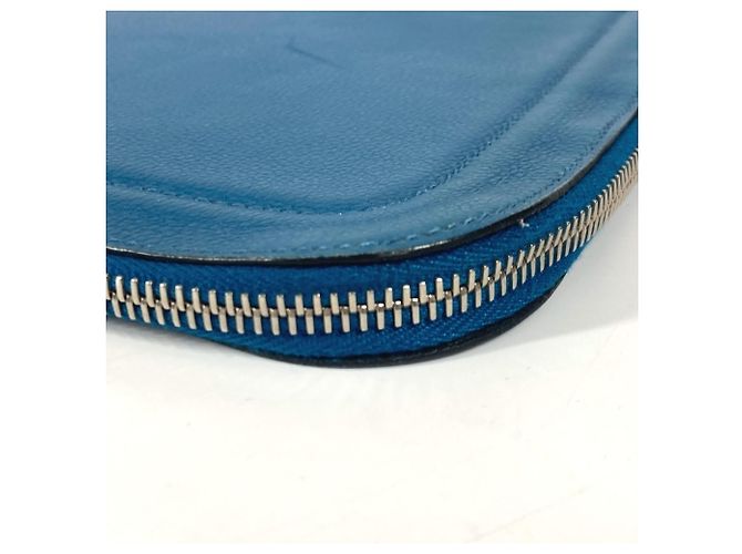 Hermès Borsa clutch in pelle blu Hermes - vista 5