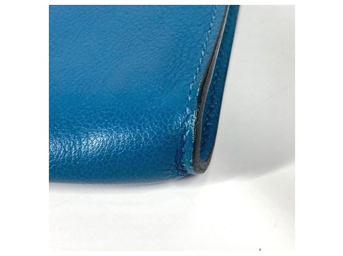 Hermès Borsa clutch in pelle blu Hermes - vista 8