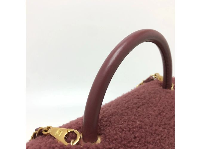 Chanel Boa Coco Handle 2WAY Tasche Rot Bordeaux - Ansicht 13