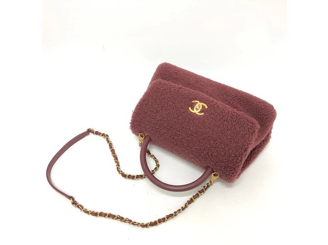 Chanel Boa Coco Handle 2WAY Tasche Rot Bordeaux - Ansicht 8