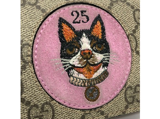 Cartera Gucci GG Supreme Bosco Roja Beige - vista 12