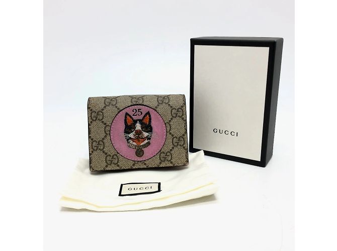 Cartera Gucci GG Supreme Bosco Roja Beige - vista 13