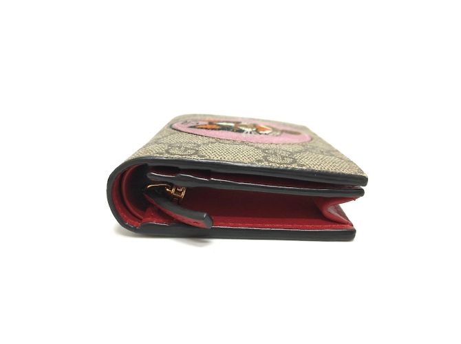 Cartera Gucci GG Supreme Bosco Roja Beige - vista 4