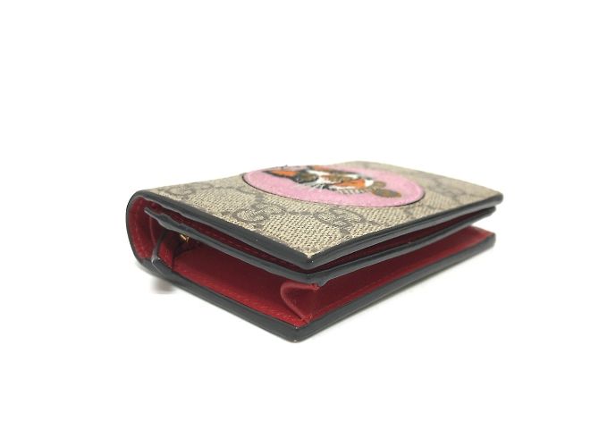 Cartera Gucci GG Supreme Bosco Roja Beige - vista 5