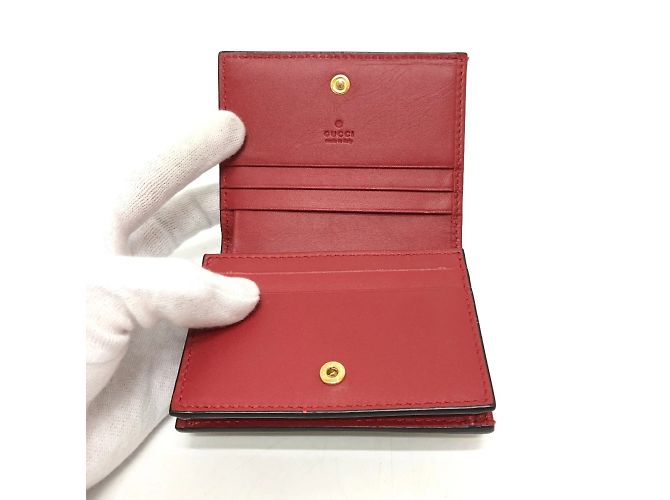 Cartera Gucci GG Supreme Bosco Roja Beige - vista 6