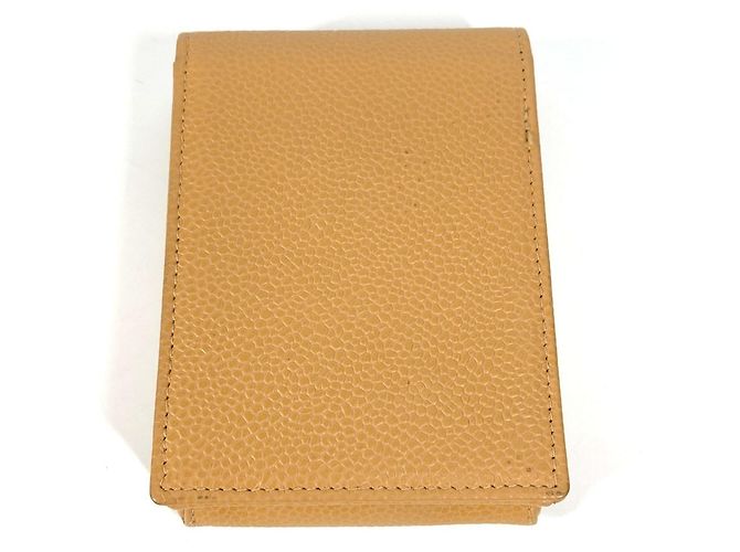 Chanel Beige Grained Calfskin Cigarette Case - view 2