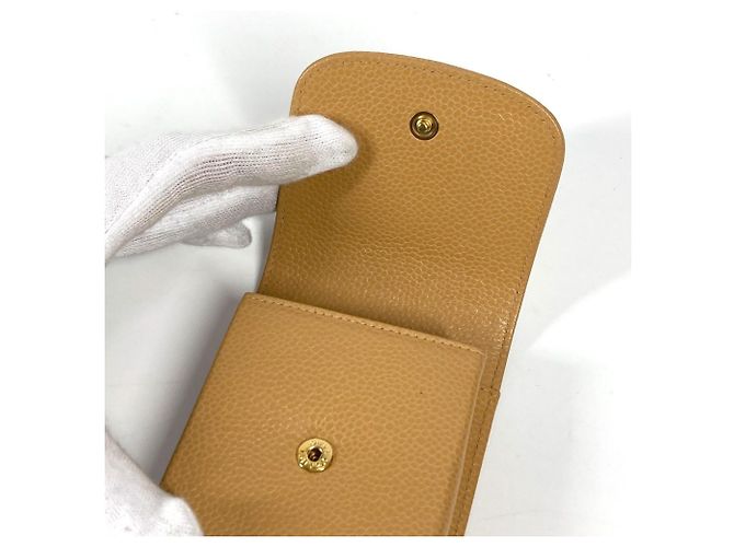 Chanel Beige Grained Calfskin Cigarette Case - view 7