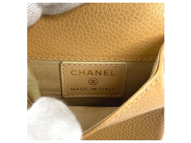 Chanel Beige Grained Calfskin Cigarette Case - view 9
