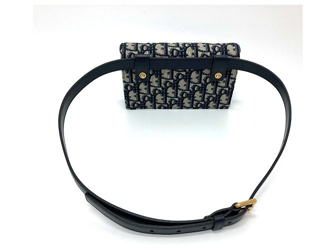 Pochette cintura Christian Dior Oblique Trotter Blu navy - vista 6