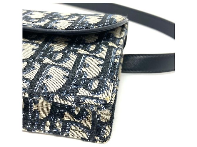 Pochette cintura Christian Dior Oblique Trotter Blu navy - vista 7