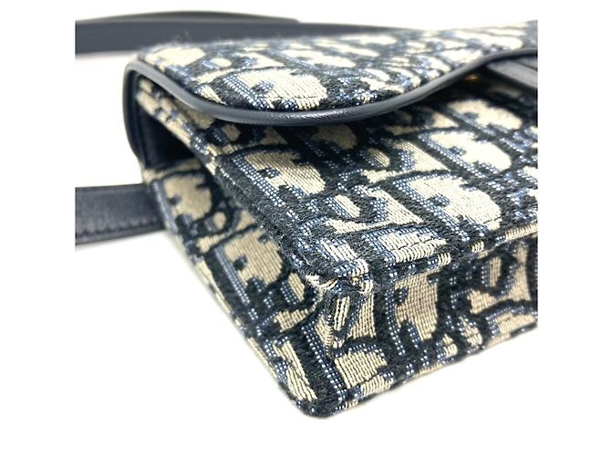 Pochette cintura Christian Dior Oblique Trotter Blu navy - vista 8