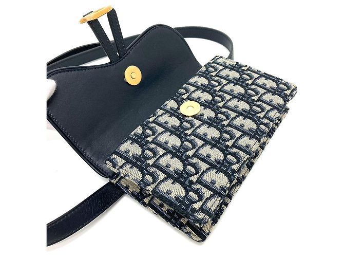 Pochette cintura Christian Dior Oblique Trotter Blu navy - vista 9
