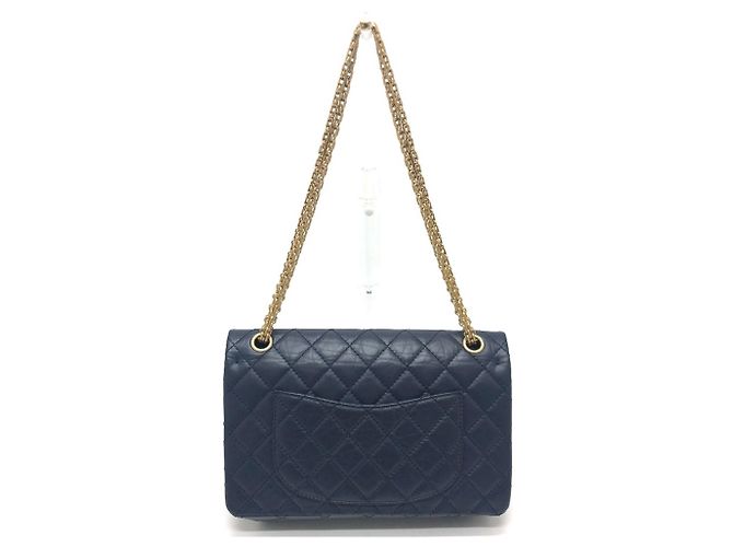 Timeless Borsa a Spalla Chanel Matelassé Double Flap 2.55 Blu navy - vista 2