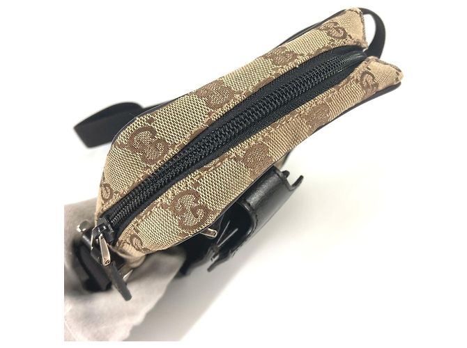 Gucci 018-1619 GG Clutch Braun Beige - Ansicht 12