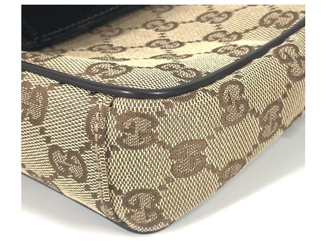Gucci 018-1619 GG Clutch Braun Beige - Ansicht 7