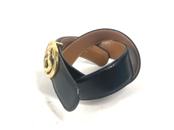Gucci Vintage GG Logo Schnallenaccessoire Gürtel Schwarz - Ansicht 4