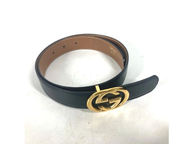 Gucci Vintage GG Logo Schnallenaccessoire Gürtel Schwarz - Ansicht 6