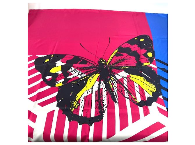 Schmetterling Schal Christian Dior Pink Blau - Ansicht 2