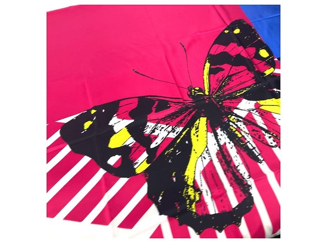Schmetterling Schal Christian Dior Pink Blau - Ansicht 5