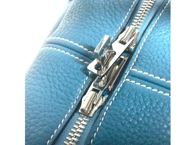Hermès Sac à main épaule Hermes Victoria 35 Bleu - vue 10