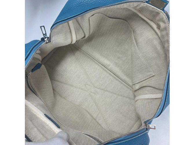 Hermès Sac à main épaule Hermes Victoria 35 Bleu - vue 13