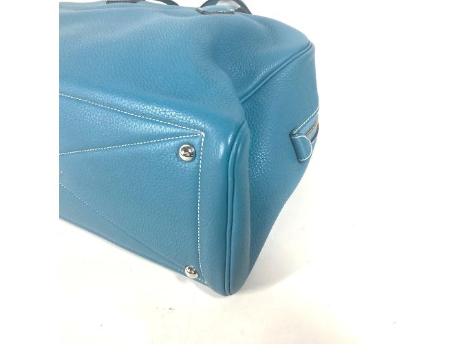 Hermès Sac à main épaule Hermes Victoria 35 Bleu - vue 6