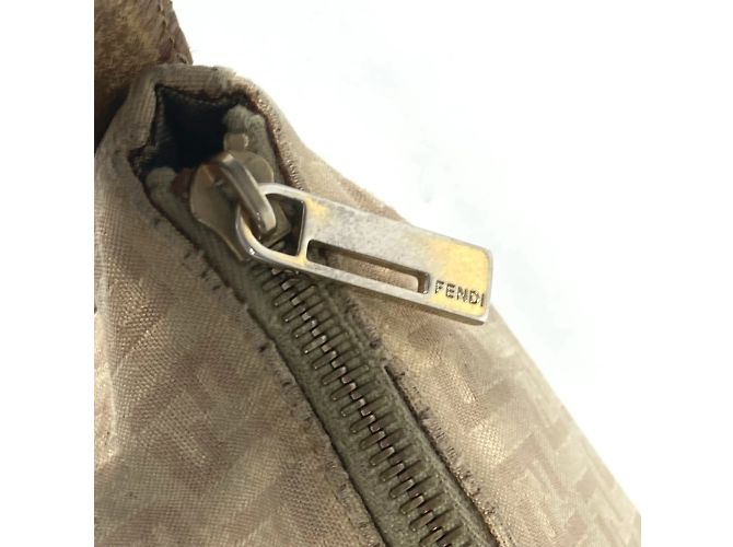 Borsa a Spalla Fendi Zucchino Zucca Logo Beige - vista 10