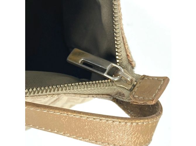 Borsa a Spalla Fendi Zucchino Zucca Logo Beige - vista 12