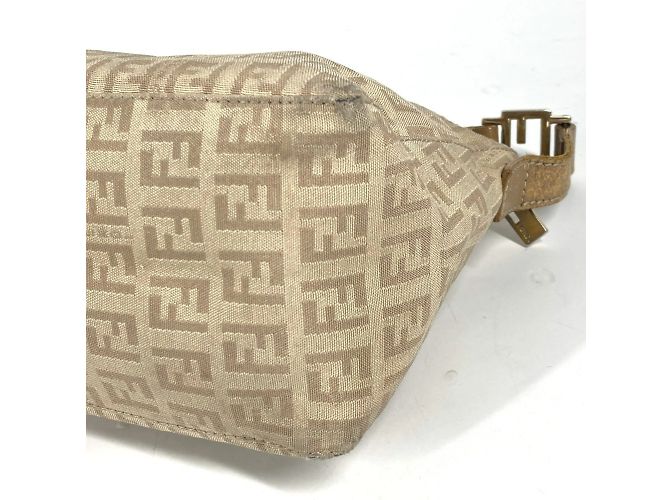Borsa a Spalla Fendi Zucchino Zucca Logo Beige - vista 6