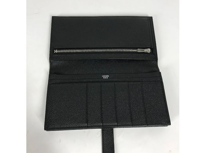 Hermès Cartera larga de cuero Epsom Hermes Negro - vista 10