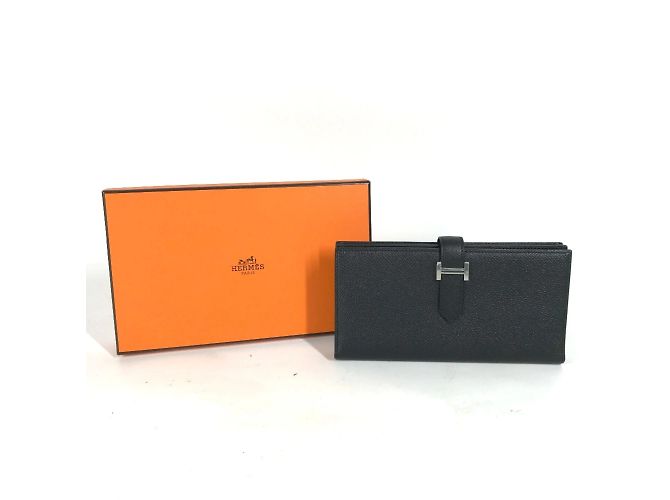 Hermès Cartera larga de cuero Epsom Hermes Negro - vista 2